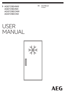 Manual AEG AGS725ECNW Freezer