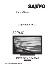 Manual Sanyo DP32242 LCD Television