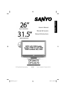 Manual Sanyo DP32670 LCD Television