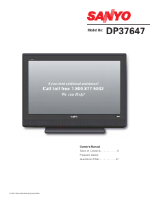 Manual Sanyo DP37647 LCD Television