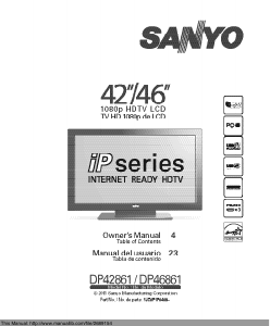 Manual Sanyo DP42861 LCD Television