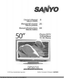 Mode d’emploi Sanyo DP50710 Téléviseur LCD