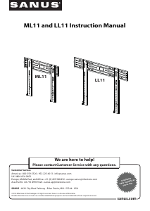 Manual de uso Sanus ML11 Soporte de pared