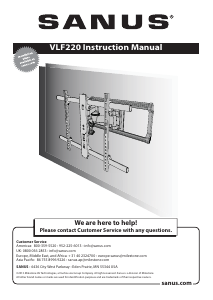 Manual de uso Sanus VLF220 Soporte de pared