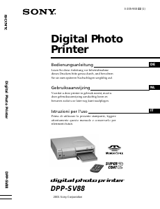 Handleiding Sony DPP-SV88 Fotoprinter