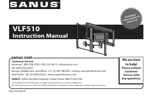 Manual Sanus VLF510 Suporte de parede