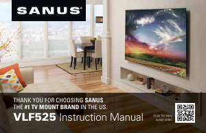 Manual Sanus VLF525 Wall Mount