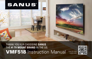 Manual Sanus VMF518 Wall Mount