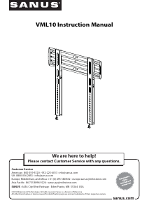 Manual de uso Sanus VML10 Soporte de pared