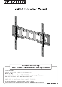 Manuale Sanus VMPL3 Supporto da parete