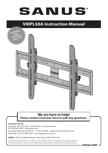 Manual Sanus VMPL50A Suporte de parede