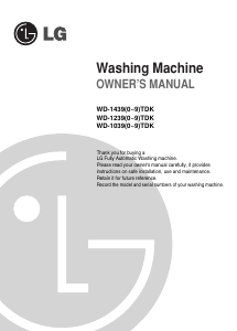Manual LG WD-14390TDK Washing Machine