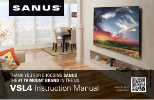 Manual Sanus VSL4 Wall Mount