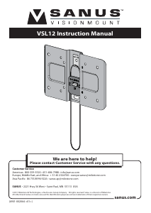 Manual de uso Sanus VSL12 Soporte de pared