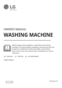 Manual LG F28T1TNHW Washing Machine