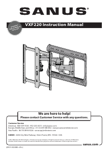 Manual Sanus VXF220 Suporte de parede