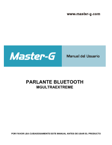 Manual de uso Master-G MGULTRAEXTREME Altavoz