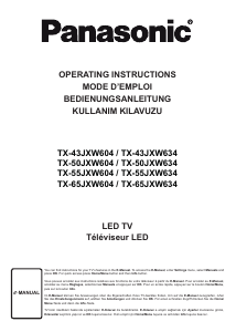 Mode d’emploi Panasonic TX-50JXW604 Téléviseur LED