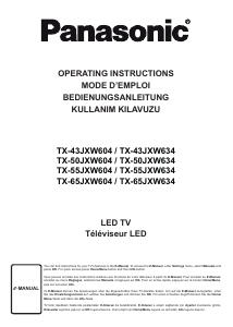 Bedienungsanleitung Panasonic TX-55JXW634 LED fernseher