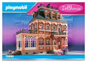 Manual de uso Playmobil set 70890 Dollhouse Casa de muñecas victoriana grande
