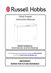 Manual Russell Hobbs RHCF292B-ML Freezer