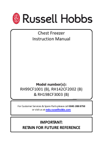 Manual Russell Hobbs RH142CF2002B Freezer