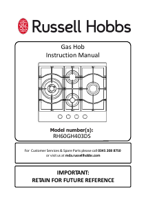 Manual Russell Hobbs RH60GH403DS Hob