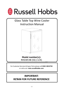 Manual Russell Hobbs RHGWC4B-LCK Wine Cabinet