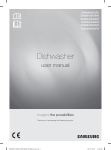 Manual Samsung DW60H5050FS/MA Dishwasher