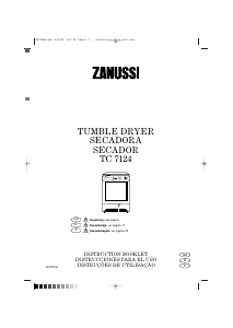 Manual Zanussi TC 7124 Máquina de secar roupa
