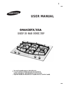Manual Samsung GN643EFX Hob