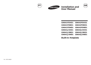 Manual Samsung GN642JDXD1/XFA Hob