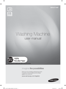 Manual Samsung WA5471ABW/XSA Washing Machine