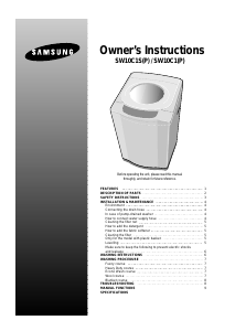 Manual Samsung SW10C1SP Washing Machine
