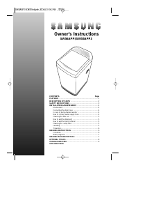 Manual Samsung SW55APP2 Washing Machine