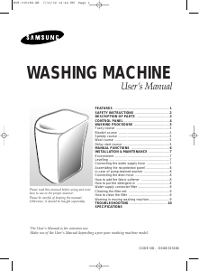 Manual Samsung WA7584C1 Washing Machine