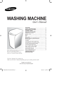 Manual Samsung WA72N7 Washing Machine