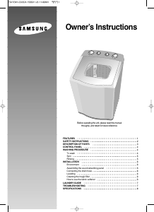 Manual Samsung SW70A1 Washing Machine
