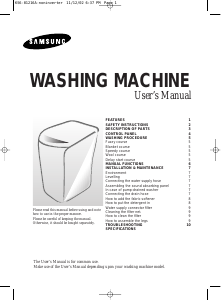 Manual Samsung WA10K1S Washing Machine