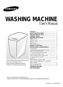 Manual Samsung WA8585D1 Washing Machine