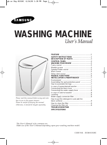 Manual Samsung WA80K2S1 Washing Machine