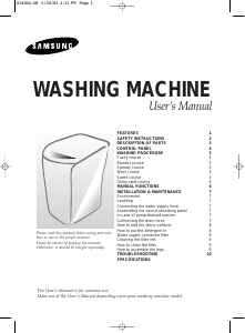 Manual Samsung WA11K2S Washing Machine