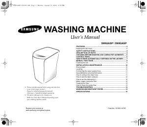 Manual Samsung SW82ASP Washing Machine