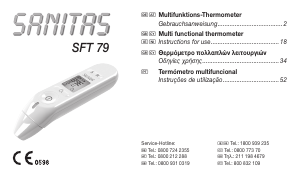 Mode d’emploi Sanitas SFT 79 Thermomètre