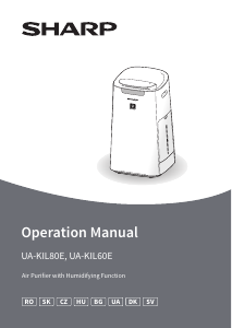 Посібник Sharp UA-KIL80E-W Очищувач повітря