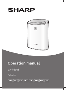 Manual Sharp UA-PE30E-WB Purificator de aer