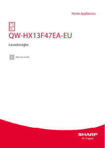 Manuale Sharp QW-HX13F47EA-EU Lavastoviglie