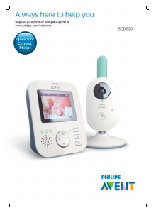 Kullanım kılavuzu Philips SCD620 Avent Bebek telsizi