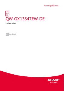 Handleiding Sharp QW-GX13S47EW-DE Vaatwasser
