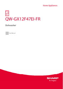 Handleiding Sharp QW-GX12F47EI-FR Vaatwasser